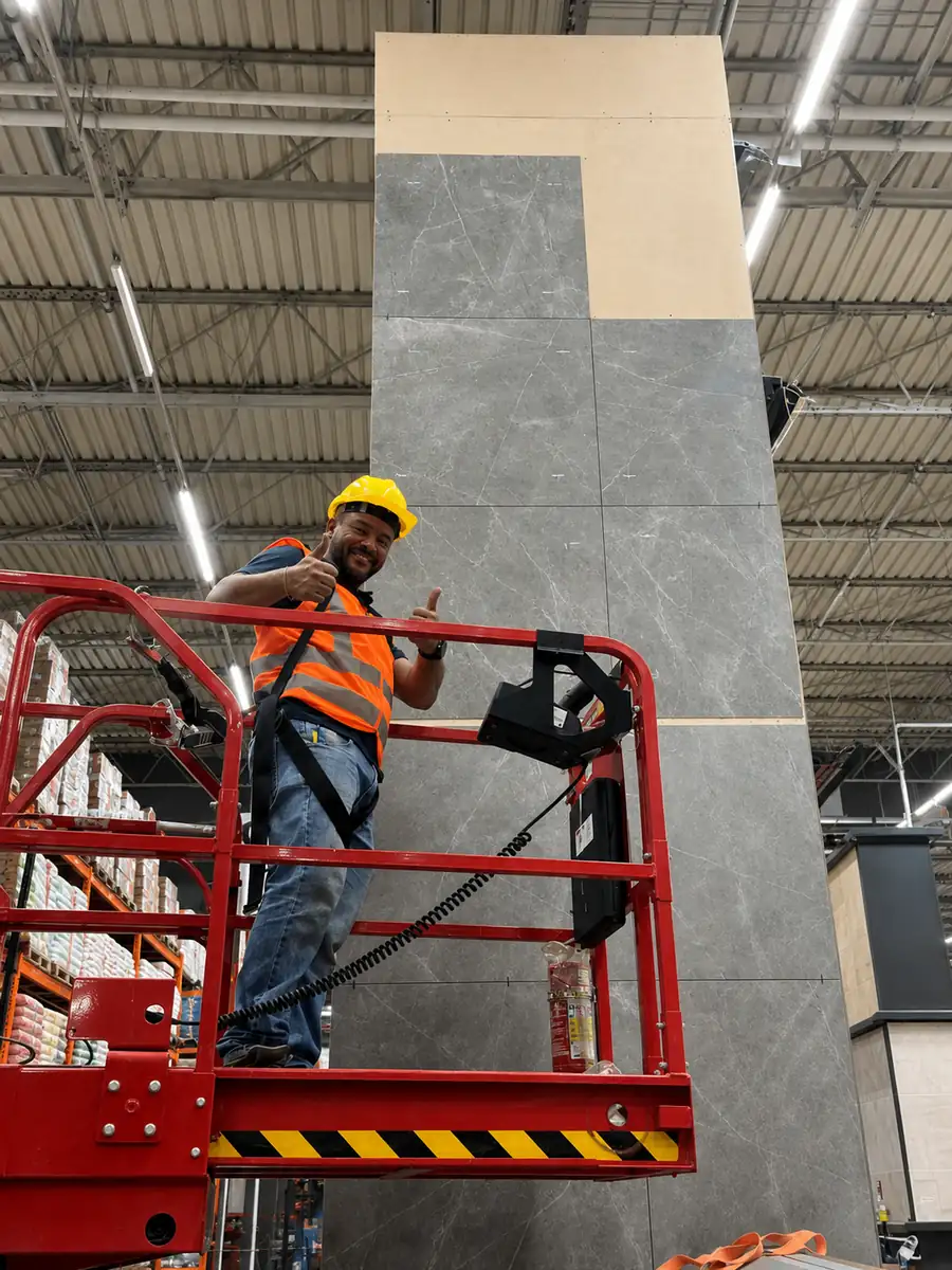 Implantação de mostruário modular para revestimentos em home center